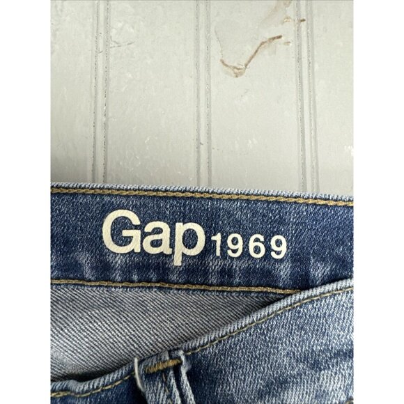 Gap 1969 Size 25 Womens Jeans Low Rise Stretch Med Wash Skinny - Picture 3 of 4